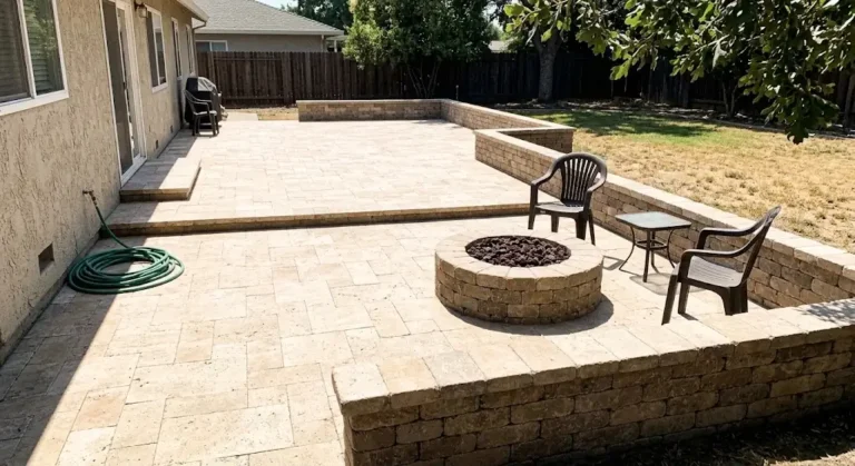paver patio transformation in modesto, ca