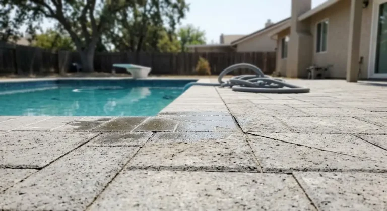 paver pool deck in modesto, ca